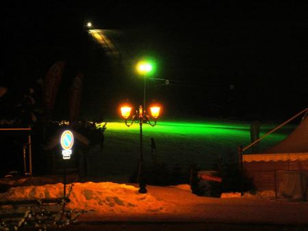 le bas des pistes